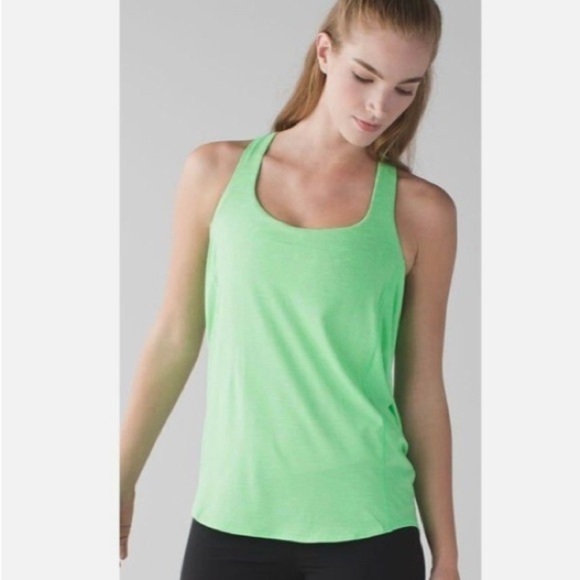 Womens Lululemon Wild Tank Heathered Pistachio / Floral Sport White Multi Size 4 - Picture 1 of 9